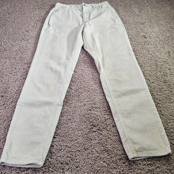 BDG Urban Outfitters Courduroy Pants Womens 29 Cream High Rise Mom Cotton Bottom - Picture 9 of 9